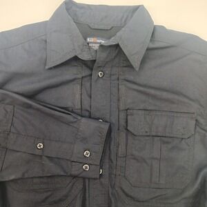 5.11 TacticalMens pro vented Long Sleeve Button Up Shirt Style 72175 Black M